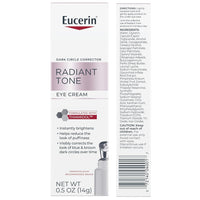 Eucerin Radiant Tone Eye Cream Dark Circle Corrector, Eye Brightening Cream with Thiamidol and Hyaluronic Acid, Helps Reduce the Look of Eye Puffiness, 0.5 Oz Tube