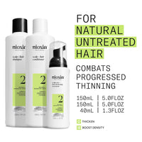 Nioxin Scalp + Hair Thickening System Kits | For Natural, Colored, & Damaged Hair with Light to Progressed Thinning | Strengthen & Boost Hair Density with Niacinamide & Biotin | 1 Month Supply