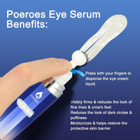 Eye Serum with 8% Caffeine 8% Retinol Hyaluronic Acid Niacinamide peptides for Puffy Bags Fine Lines Dark Circles Wrinkles, Under Eye Cream with 360° Roller Massage Ball, 0.5 fl. oz