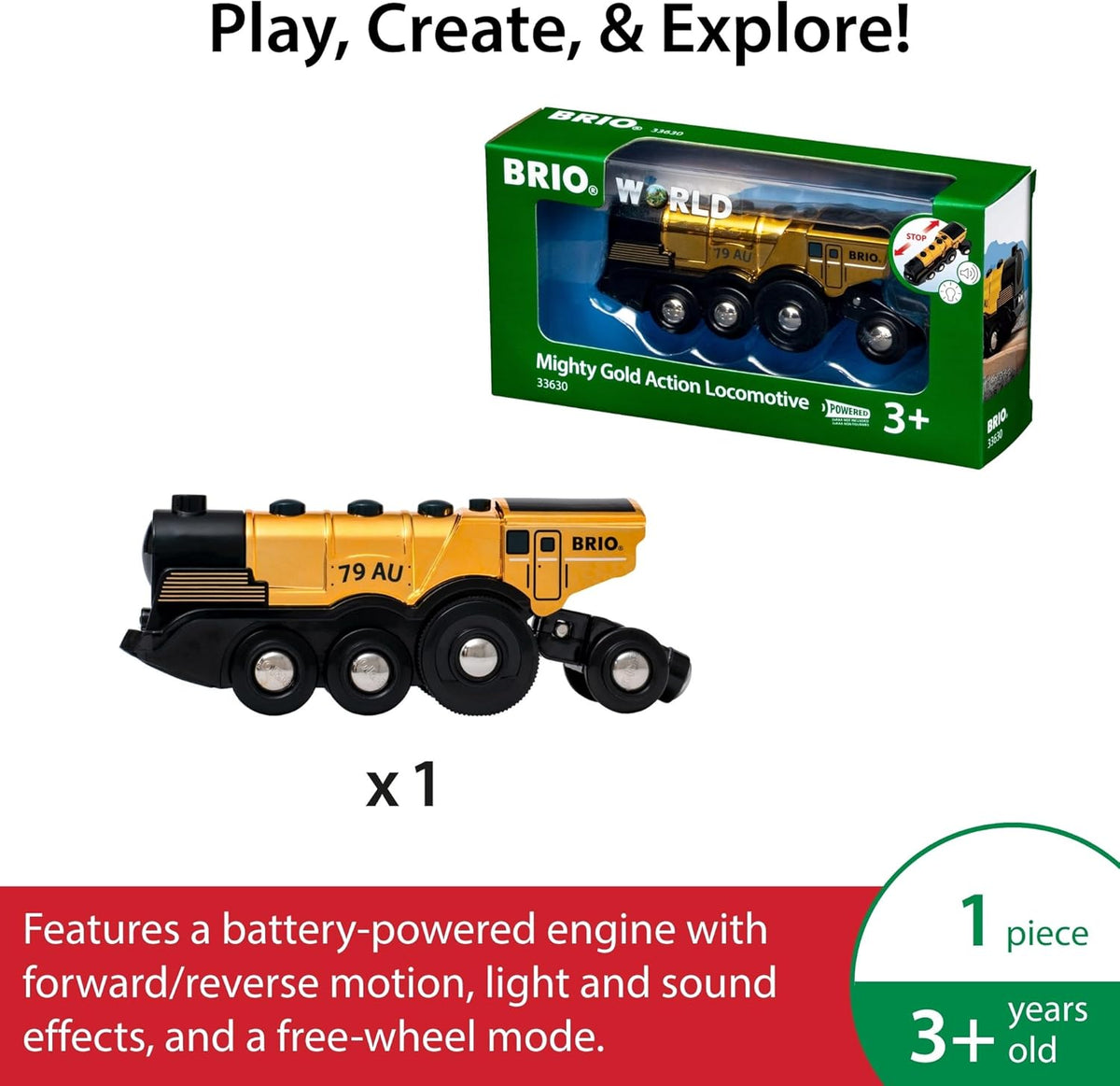BRIO - Mighty Gold Action Locomotive