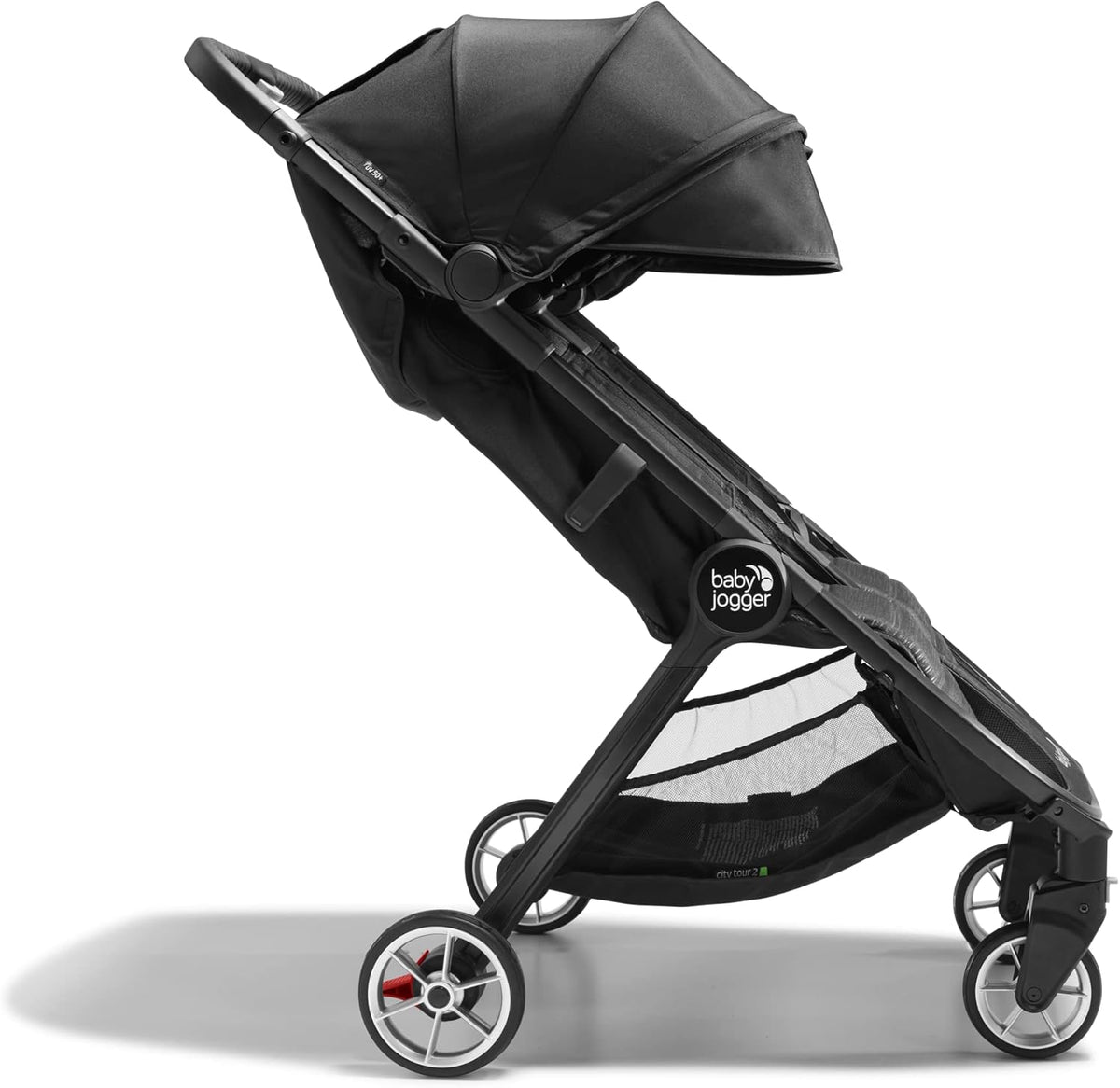 Baby Jogger Australia City Tour 2 Double Stroller (Pitch Black) - Prams & Strollers, Twins, Super Lightweight, Compact fold, Travel Pram, Lightweight and Compact, UV50+ Canopy