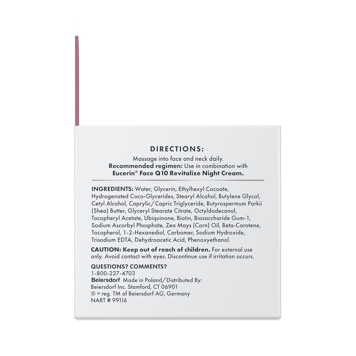 Eucerin Q10 Skin Care Set, Anti Wrinkle Daily Face Cream with Biotin (1.7 Oz) +