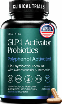 GLP-1 with Akkermansia & Berberine, GLP-1 for Weight Loss Management, 90ct,Made In USA