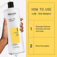 Nioxin Shampoo & Conditioner Liter Duo Sets | Prepacks with Pumps Included | Systems 1-4 | For Natural, Colored, & Damaged Hair with Light to Progressed Thinning | Strengthen & Boost Hair Density