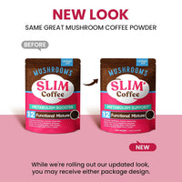 Venture Pal Slim Mushroom Coffee for Weight Loss, Instant Coffee with Berberine, Cinnamon, Yerba Mate, Turmeric, & More, 1800mg(10:1) Extract for Diet Support & Metabolism Boost - 40 Servings