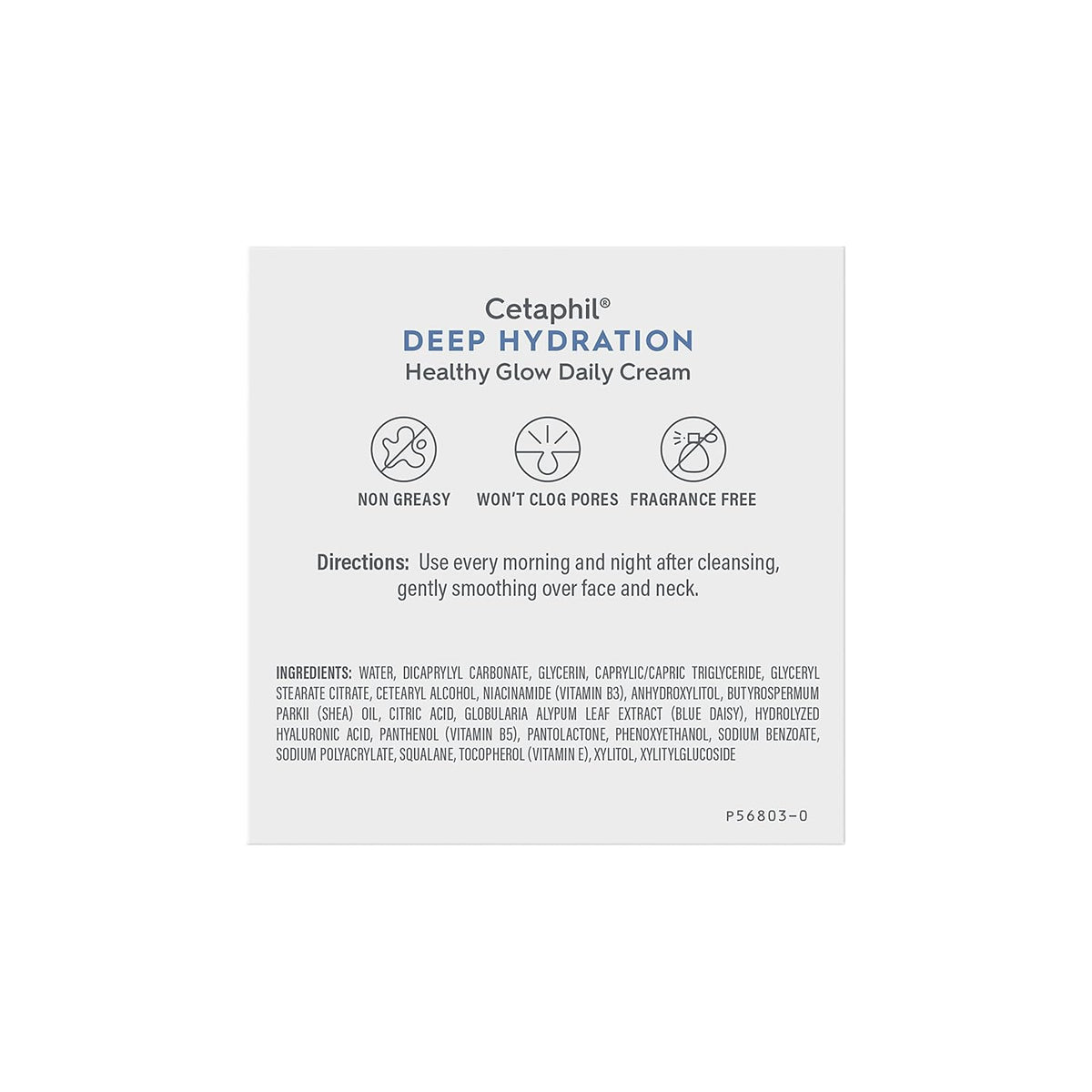 Cetaphil Deep Hydration Healthy Glow Daily Face Cream, 1.7 oz, 48 Hour Dry Skin Face Moisturizer