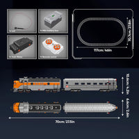 Mould King 12018 Train Building Block Model, MOC Building Set to Build, Gift Toy for Kids Age 8+