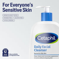 Cetaphil Face Wash, Daily Facial Cleanser for Sensitive, Combination to Oily Skin, 20 oz