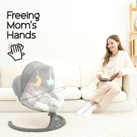 Baby Swings for Infants to Toddler, Electric Baby Swing and Infant Swings for Newborn  (Gray)
