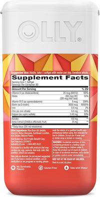 OLLY Ultra Strength Hair Softgels, Supports Hair Health, Biotin, Keratin, Vitamin D, B12, Hair Supplement, 30 Day Supply - 30 Count