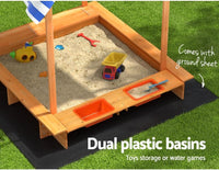 Keezi Kids Sandpit, 149cm Height Wooden Water Table Sand Pit
