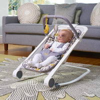 BABABING | Rockout 2 Baby Rocker | 3 Position Reclining Baby Bouncer with Ellie Elephant Print