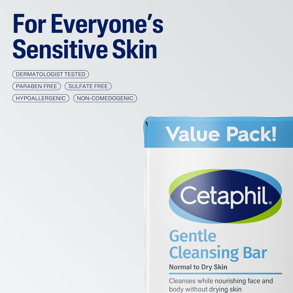 Cetaphil Gentle Cleansing Bar, 4.5 oz (Pack of 6)