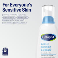 Cetaphil Oil Free Gentle Foaming Cleanser For Dry to Normal, Sensitive Skin, 8oz Pack of 2