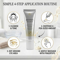 Retinol Under Eye Cream for Dark Circles and Puffiness, 1 Fl Oz | Retinol Eye Cream for Fine Lines, Firming & Moisturizing Skin Care Formula for Women & Men