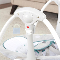 Ingenuity ConvertMe 2-in-1 Compact Portable Automatic Baby Swing & Infant Seat, Battery-Powered Vibrations, Nature Sounds, 0-9 Months 6-20 lbs (Nash)