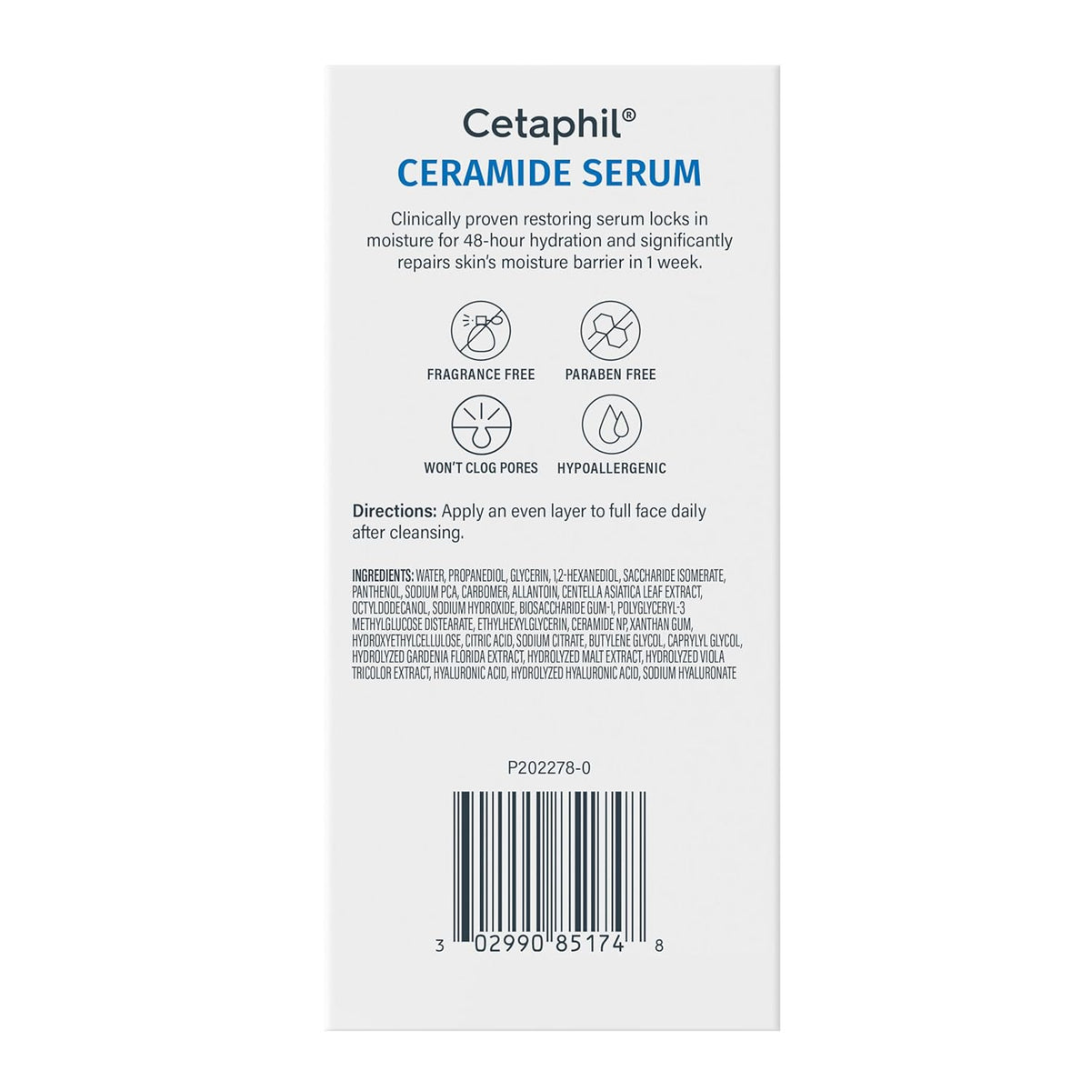 Cetaphil Ceramide Serum Skin Barrier Repair Sensitive Skin, 1 fl oz | Dry Sensitive Skin