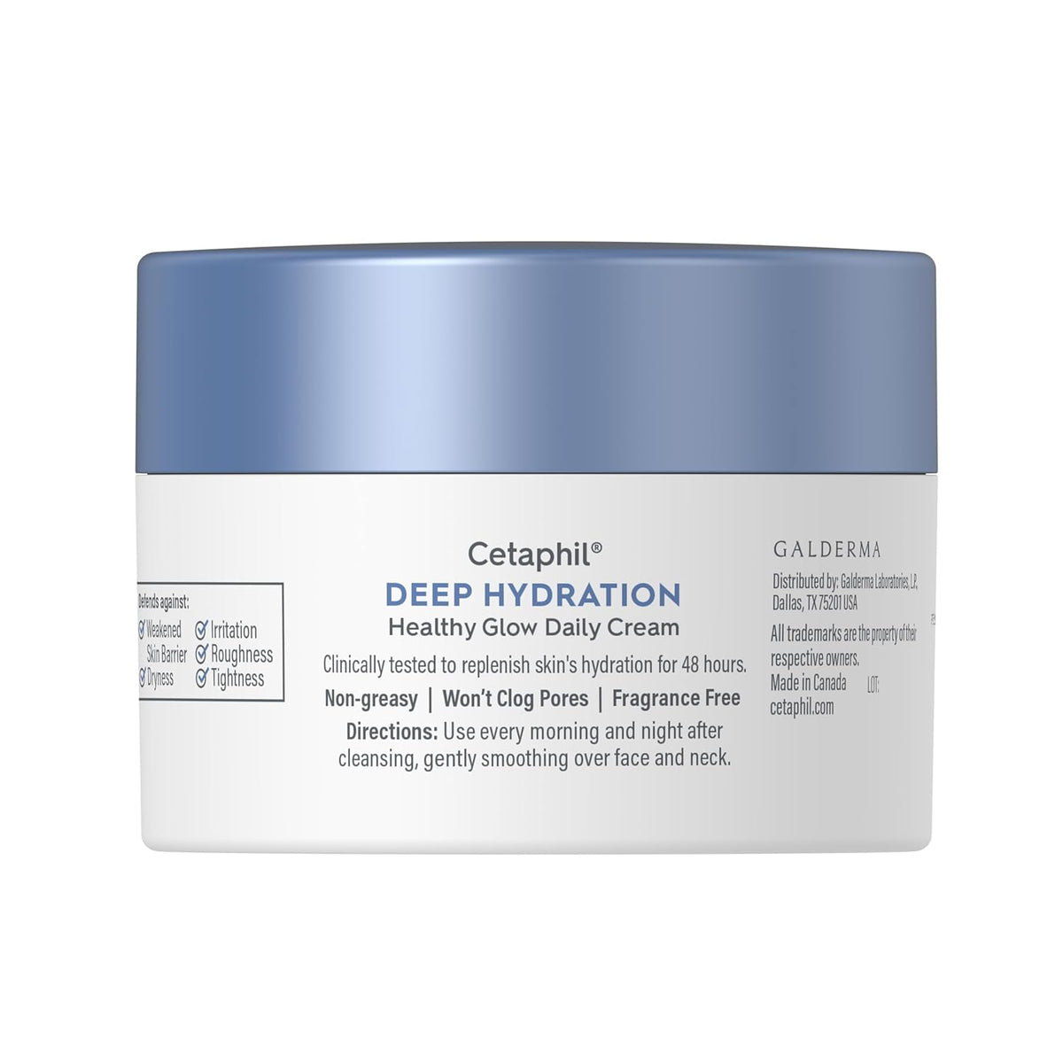 Cetaphil Deep Hydration Healthy Glow Daily Face Cream, 1.7 oz, 48 Hour Dry Skin Face Moisturizer