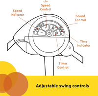 Bright Starts, Whimsical Wild Portable Compact Automatic Baby Swing with Music