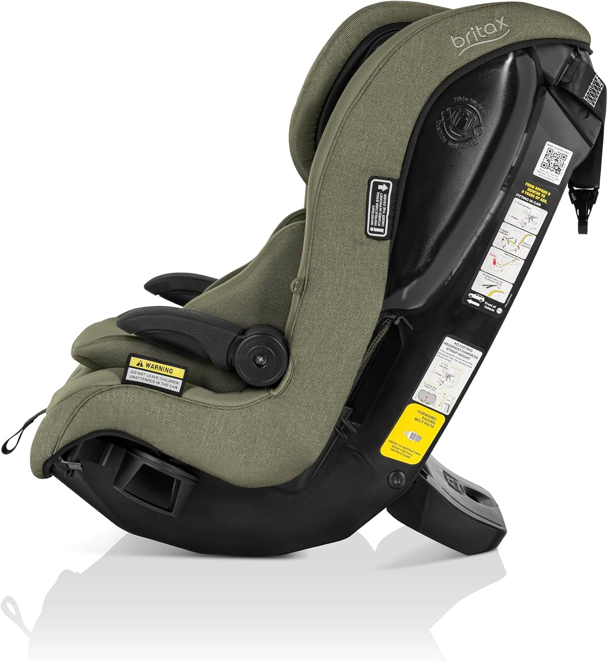 Maxi Guard Pro Style Car Seat Dark Olive, Forward Facing, in-Built Harness, 6 Months to 8 Years, Side Impact Cushion Technology, Narrow Design, Harnessed for Longer (8054)