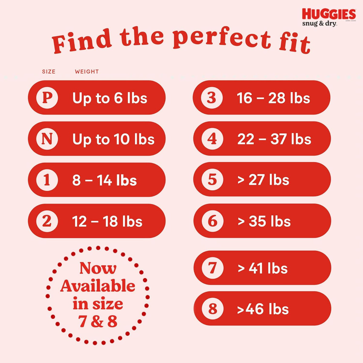 Huggies Size 8 Diapers, Snug & Dry Baby Diapers, Size 8 (46+ lbs), 38 Count