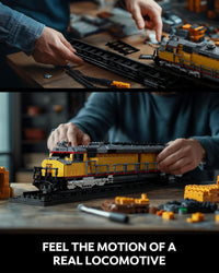 Nifeliz DDA40X Diesel Locomotive Building Set with Base, Train Building Toy Model for Adult Train Lovers, Ideal for Home Décor, Collectible Gifts (1603 PCS, NF10296)