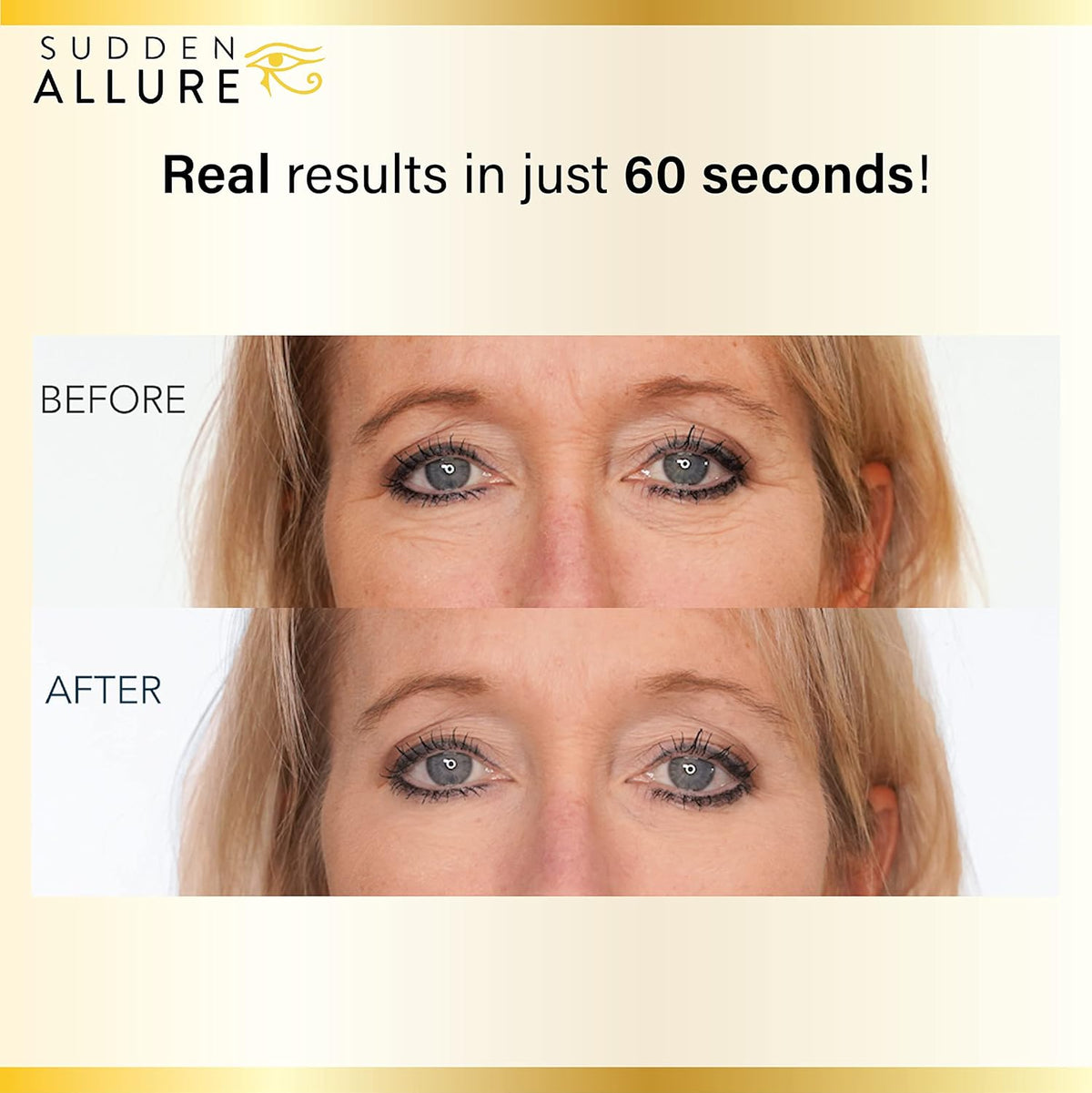 Sudden Allure Instant Face Lift Serum – Erase Under Eye Bags & Wrinkles in 60 Seconds - Firming Face & Eye Serum Lotion Cream - Instantly Tighten & Reduce Eye Bags & Crows Feet | Made in USA (10 ml)