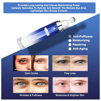 Eye Serum with 8% Caffeine 8% Retinol Hyaluronic Acid Niacinamide peptides for Puffy Bags Fine Lines Dark Circles Wrinkles, Under Eye Cream with 360° Roller Massage Ball, 0.5 fl. oz