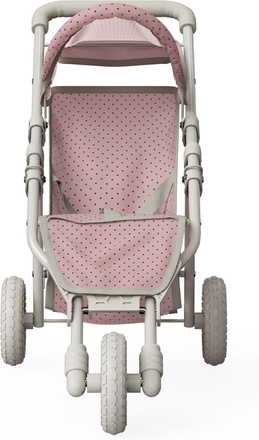 Olivia's Little World Polka Dot Princess Baby Doll Jogging Stroller, Pink/Gray