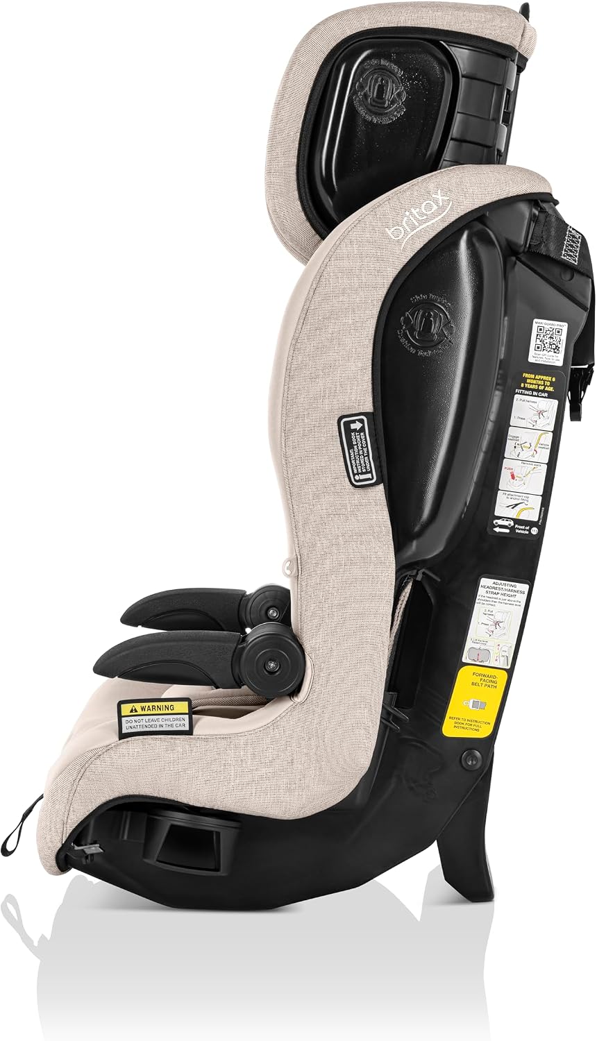 Maxi Guard Pro Style Car Seat Oat, Forward Facing, in-Built Harness, 6 Months to 8 Years, Side Impact Cushion Technology, Narrow Design, Harnessed for Longer (8056)