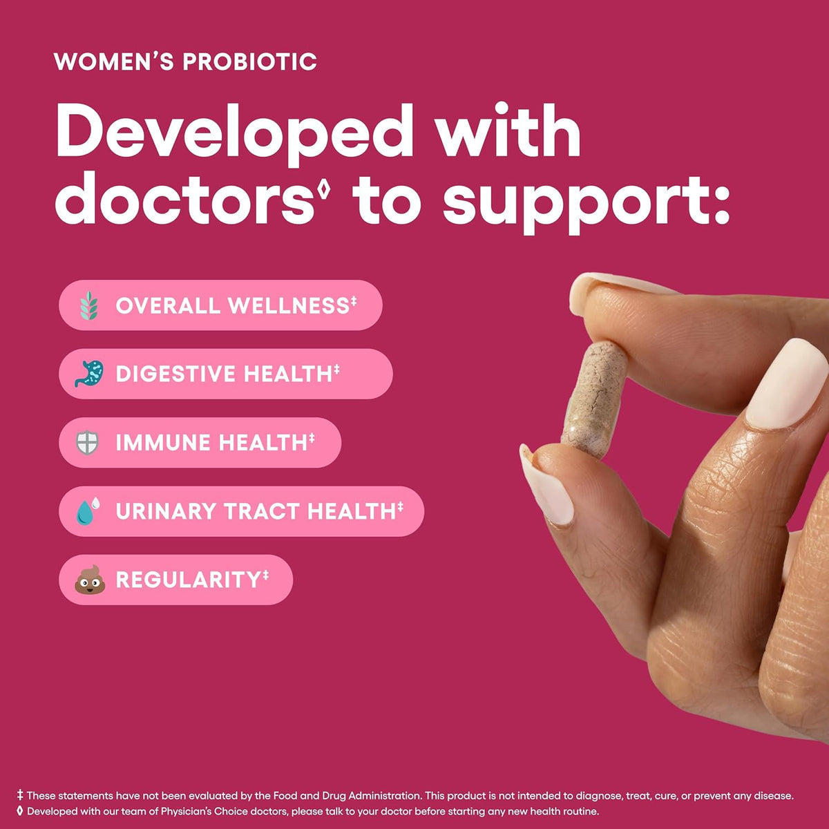 Physician's CHOICE Probiotics for Women 50 Billion CFU-Made in USA