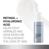 Neutrogena Retinol Face Moisturizer Cream, Rapid Wrinkle Repair, Anti-Wrinkle Night Moisturizer Cream, Anti-Wrinkle Face & Neck Cream Moisturizer with Hyaluronic Acid & Retinol, Paraben-Free, 1 fl. oz