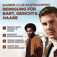 L'Oréal Men Expert Beard Shampoo for Men in XXL Value Pack, for Beard, Face and Hair, Soothing and Nourishing Thanks to Cedarwood Oil, Barber Club 3-in-1 Beard Care, [Amazon Exclusive], 1 x 400 ml