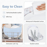 INFANS 8 in 1 Baby High Chair, Convertible Highchair for Babies and Toddlers (Blue)