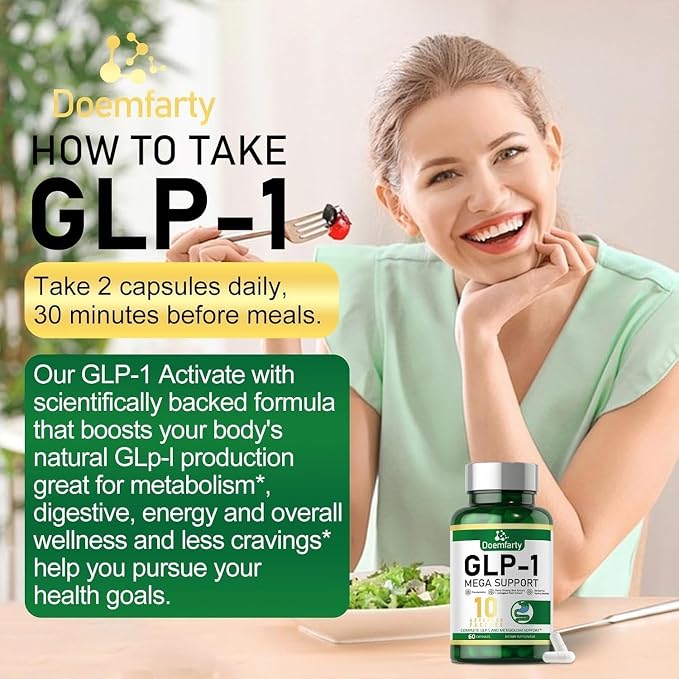 GLP-1 Supplement with Berberine, 11-in-1 Probiotic Blend for Men & Women