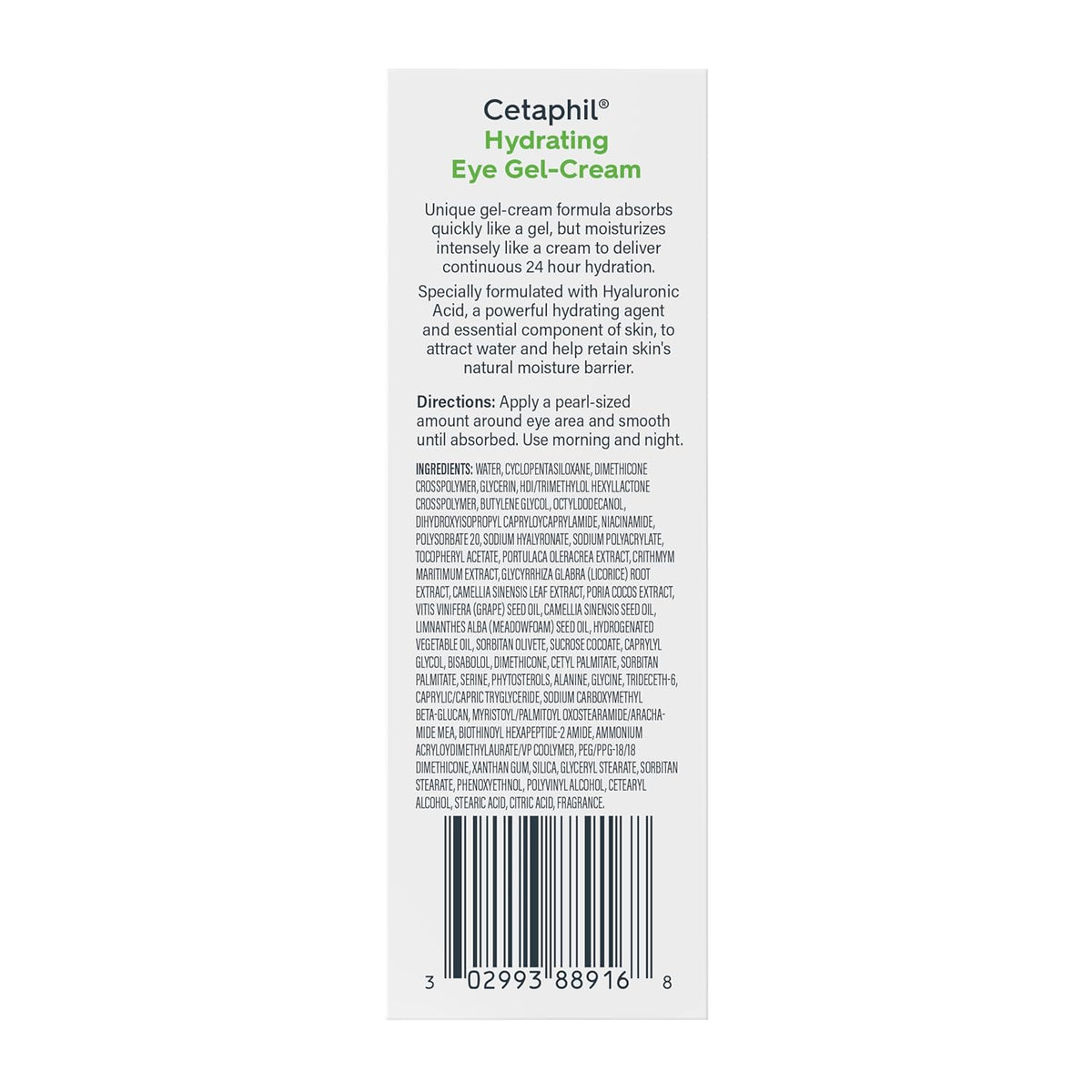Cetaphil Hydrating Eye Gel-Cream, With Hyaluronic Acid, 0.5 Fl oz