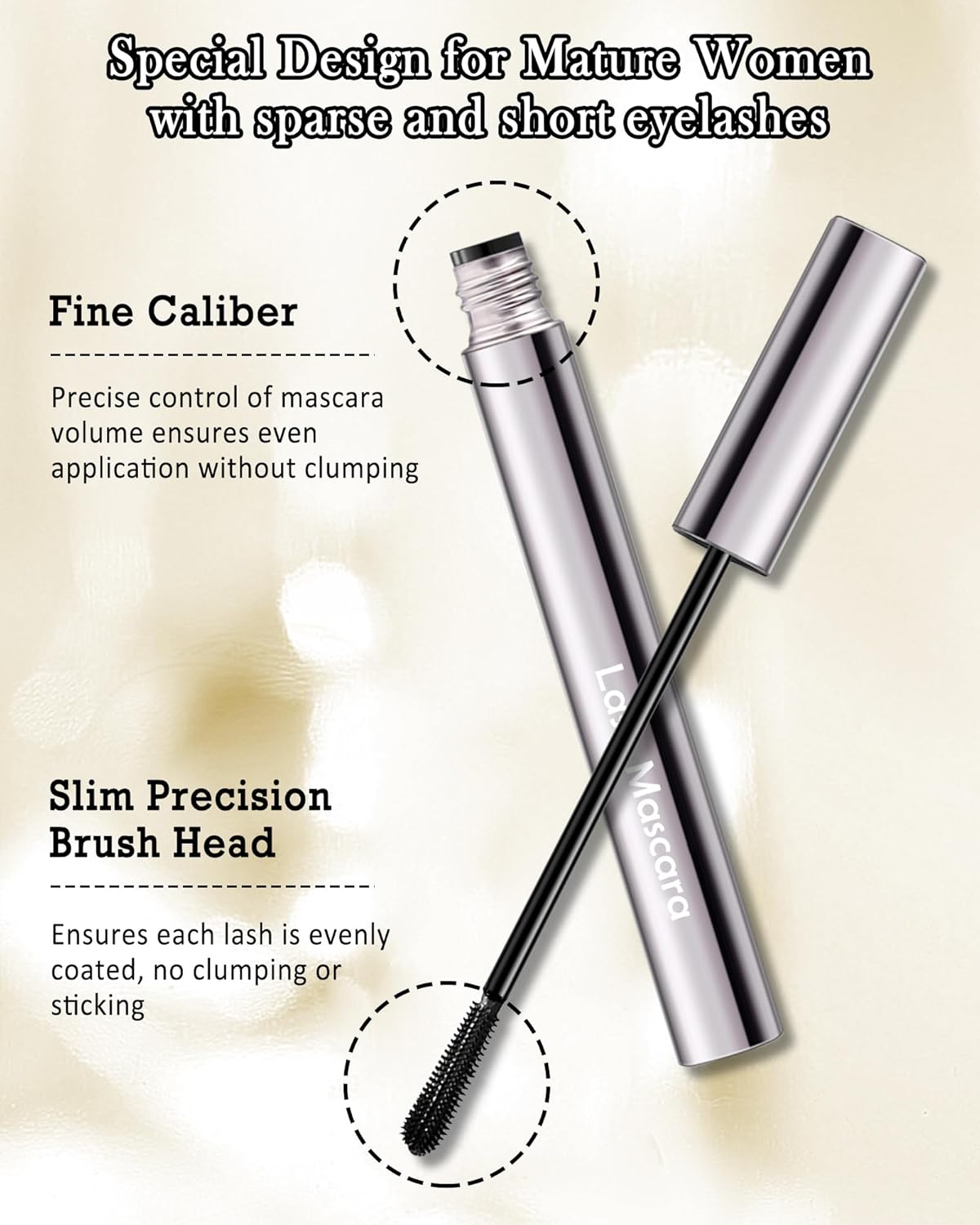 Brown Mascara for Older Women 60 Plus, Hypoallergenic Prime Mascara for Sensitive Eyes,Waterproof Long Lasting-02