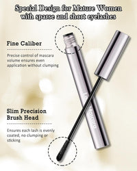 Brown Mascara for Older Women 60 Plus, Hypoallergenic Prime Mascara for Sensitive Eyes,Waterproof Long Lasting-02
