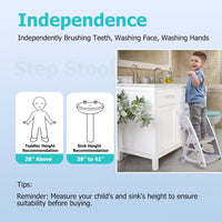 Potty Training Seat & Toddler Step Stool, Ultimate Stability Toddler Toilet Seat, Adjustable Step & Seat Height Potty Seats for Toddlers Boys Girls (Grey)