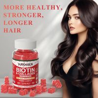 Hair Skin and Nails Gummies, 10000mcg Biotin Collagen Gummies for Women & Men, 90 Gummies