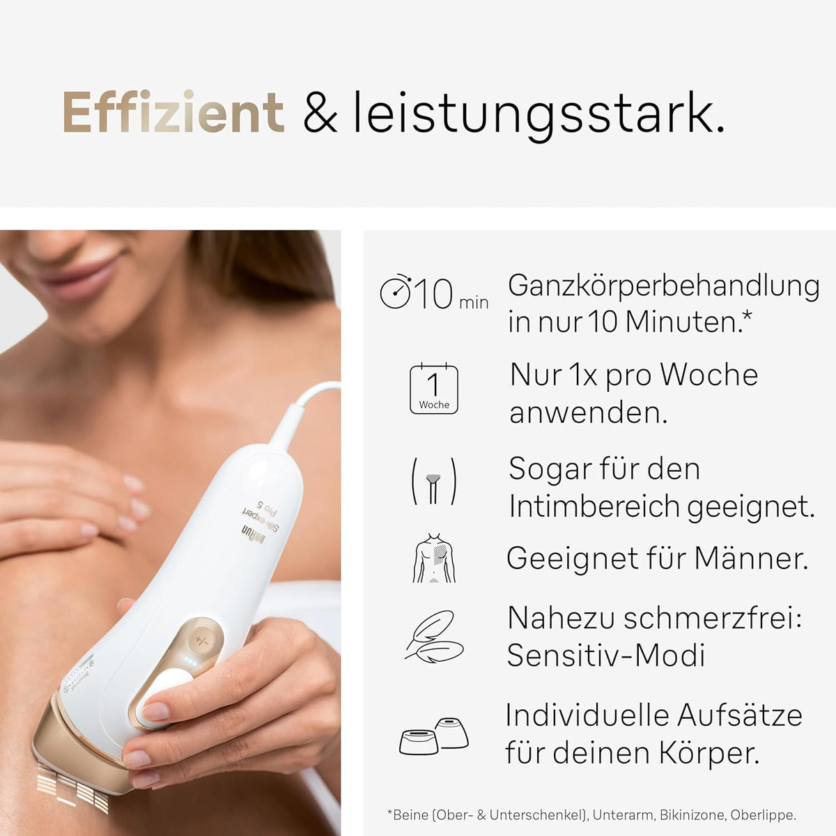 Braun IPL Silk·Expert Pro 5 Home Hair Removal with Storage Bag, Venus Razor, 3 Attachments, PL5262