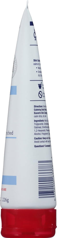 Eucerin Skin Calming Cream - Full Body Lotion for Dry, Itchy Skin, Natural Oatmeal Enriched - 8 oz. Tube