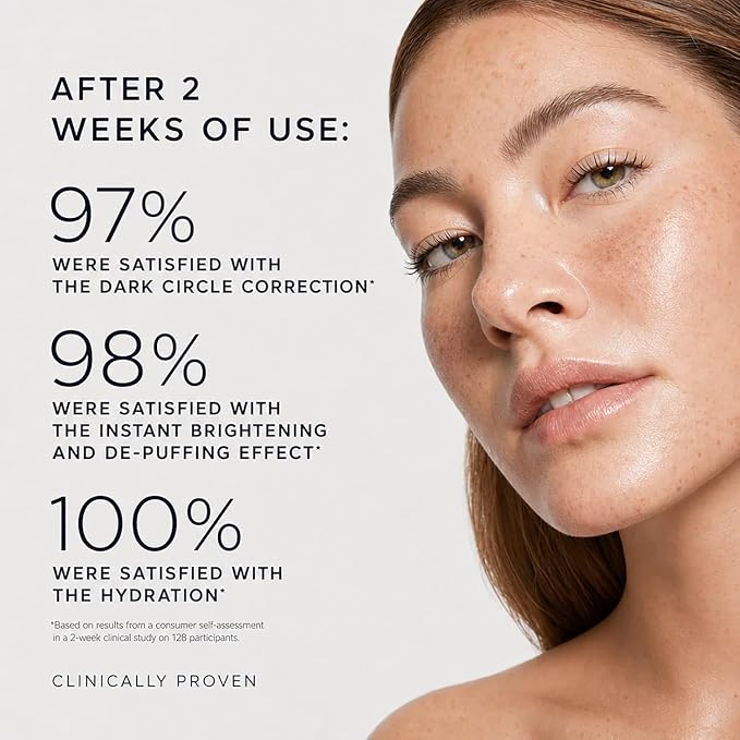 Under Eye Brightener Roller - Caffeine & Retinol Eye Serum for Dark Circles | Targets Puffiness & Fine Lines, Travel Essential Vegan Skincare, Cooling Eye Massage, Dermatologist-Tested, 0.52 fl oz