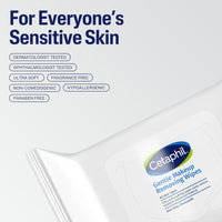 Cetaphil Gentle Makeup Remover Face Wipes, Fragrance Free, 25 Count | Dermatologist Recommended, Alcohol-Free, Fragrance-Free, Sensitive Skin, Daily Cleansing, Removes Makeup Gently