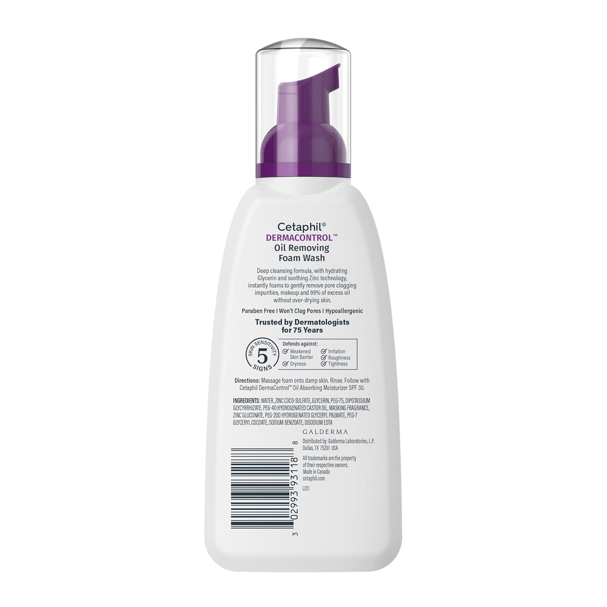 Cetaphil Pro Oil Removing Foaming Face Wash, Sensitive Skin, 8 fl oz, 3ct |