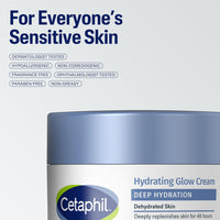 Cetaphil Deep Hydration Healthy Glow Daily Face Cream, 1.7 oz, 48 Hour Dry Skin Face Moisturizer for Sensitive Skin