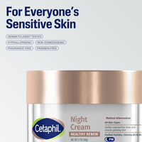 Cetaphil Healthy Renew Night Face Cream, Anti-Wrinkle, Peptides, 1.7 oz | Skin Tightening, Wrinkle Repair