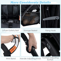 BABY JOY Foldable Tandem Twin Stroller