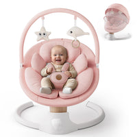 Baby Swings for Infants, FasonBaby Electric Baby Swing with 10 Preset Melodies, 5 Speeds, Remote Control and Bluetooth - Portable Infant Swing for Indoor and Outdoor(Black)