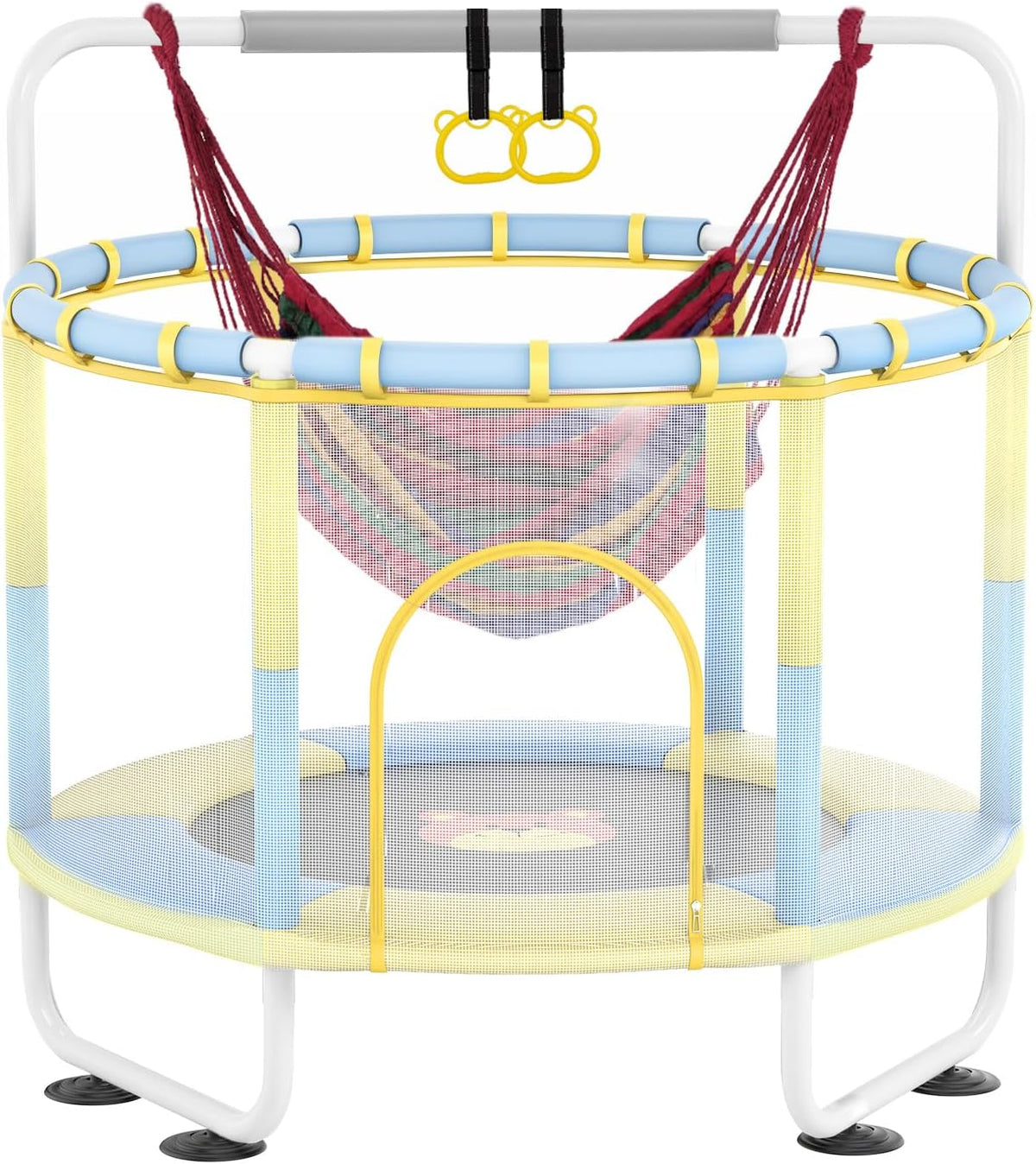 Advwin Kids Trampoline, Indoor Outdoor Rebounder w/Safety Enclosure Net